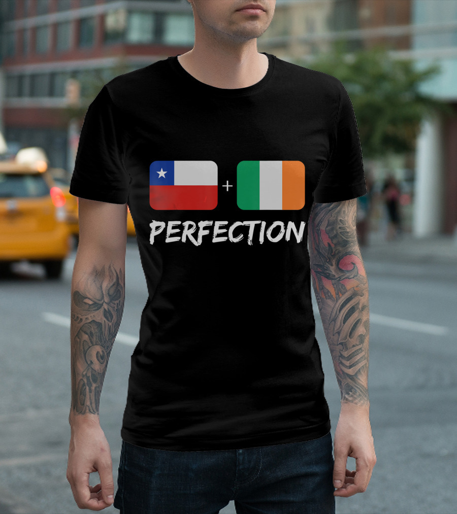 Chilean Irish Heritage Perfection Flags T-Shirt