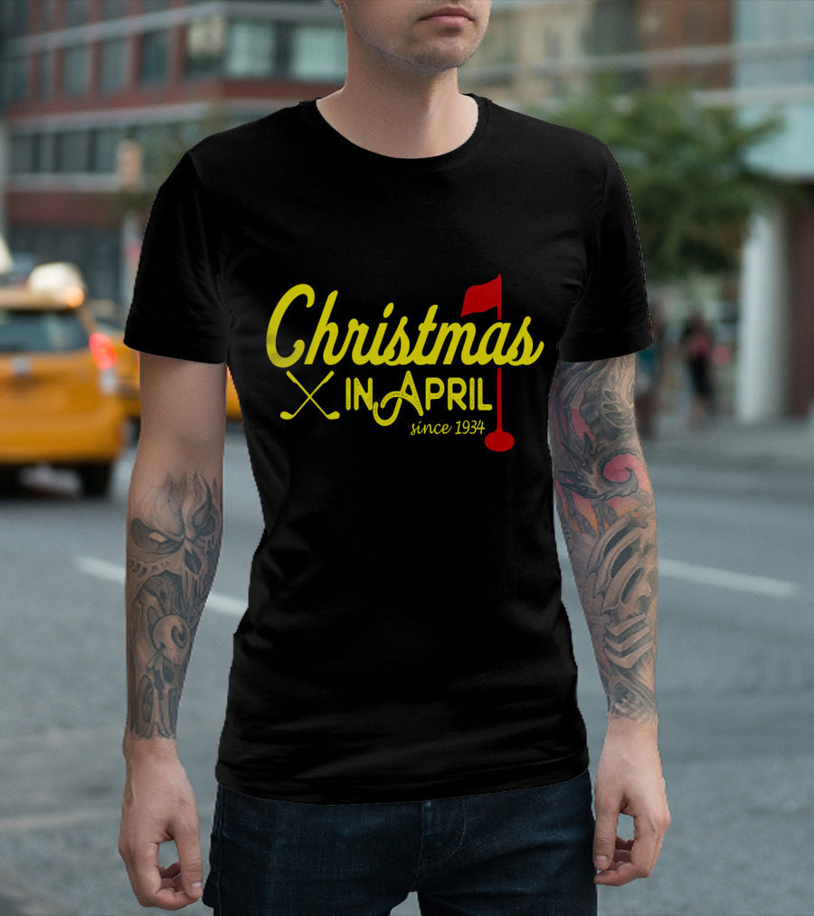 Christmas In April Since 1934 Golf Majors T-Shirt