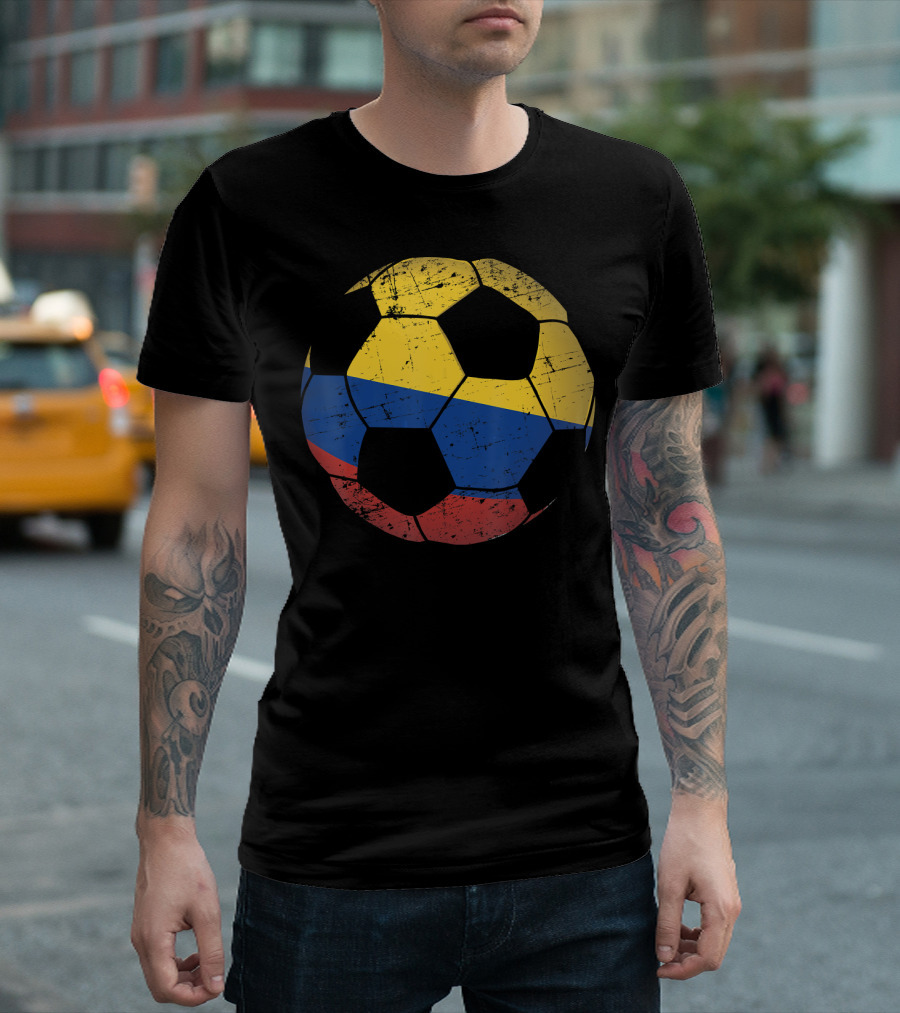 Colombia Soccer Ball Flag T-Shirt