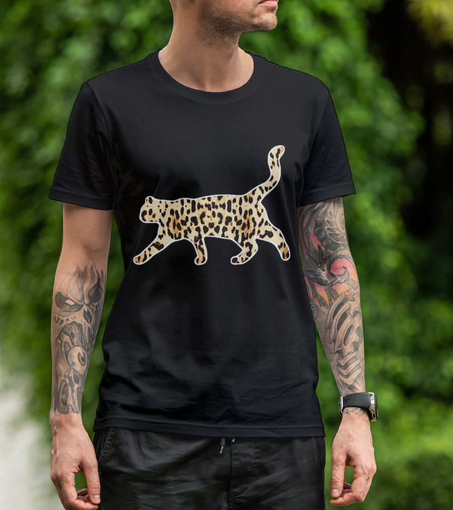 Cool Cheetah Leopard Animal Print Cat T-Shirt