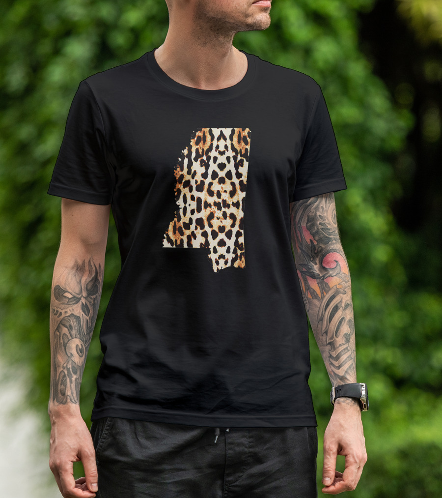 Cool Home Mississippi State Leopard Print T-Shirt