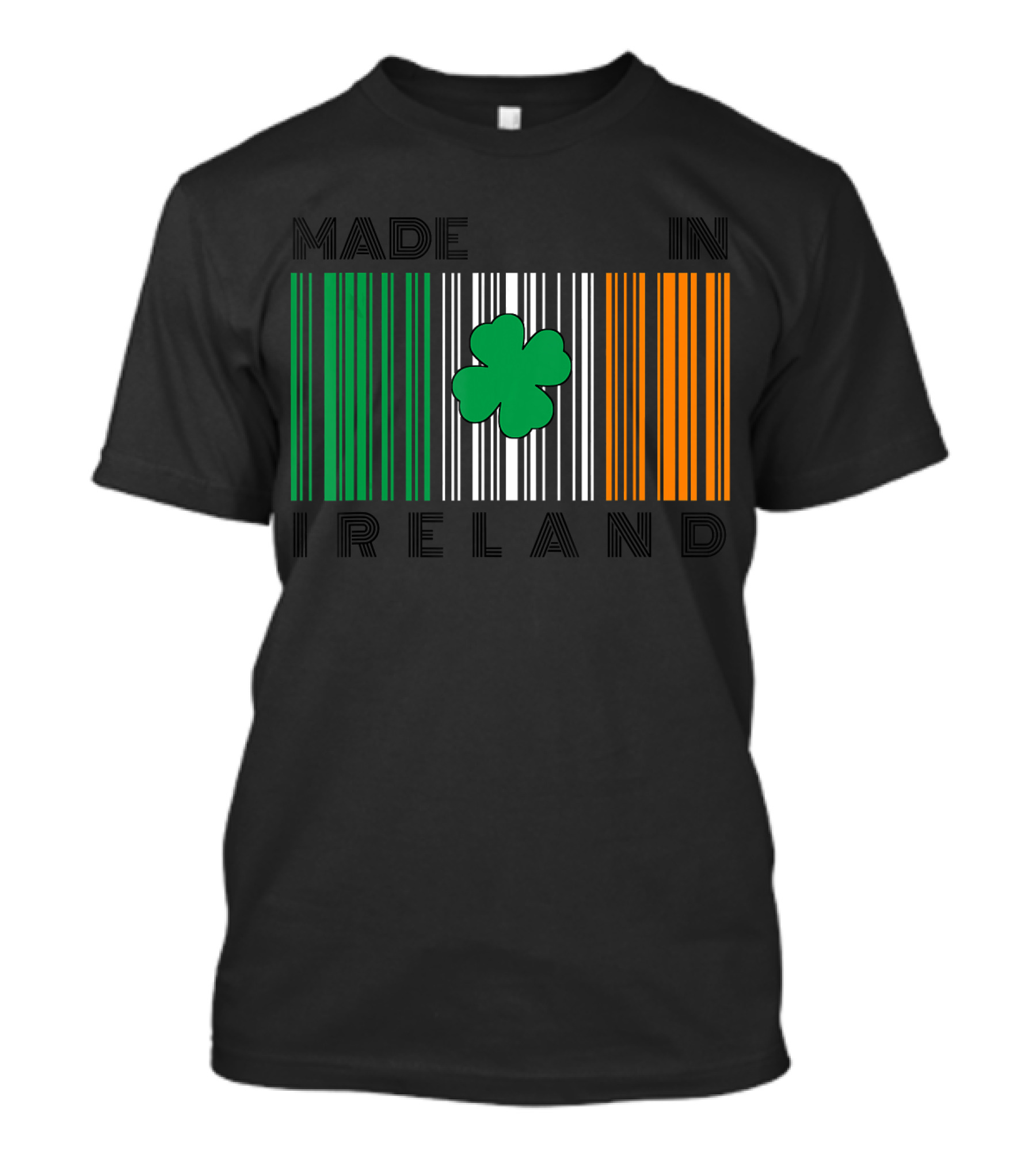 Made In Ireland Shamrock Barcode T-Shirt