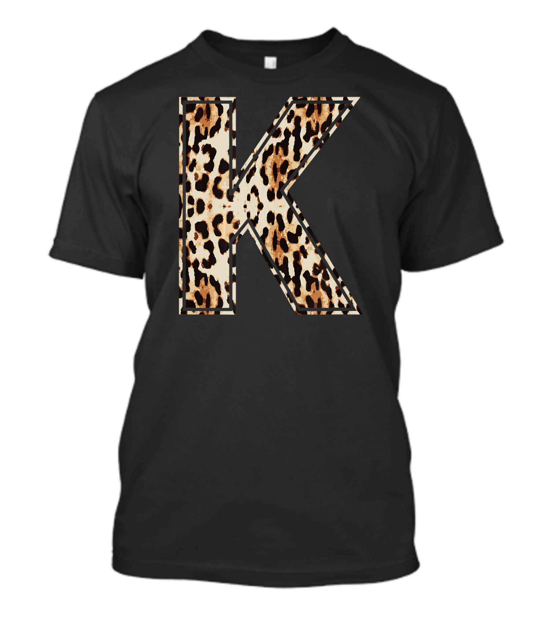 Cool Letter K Initial Name Leopard Cheetah T-Shirt