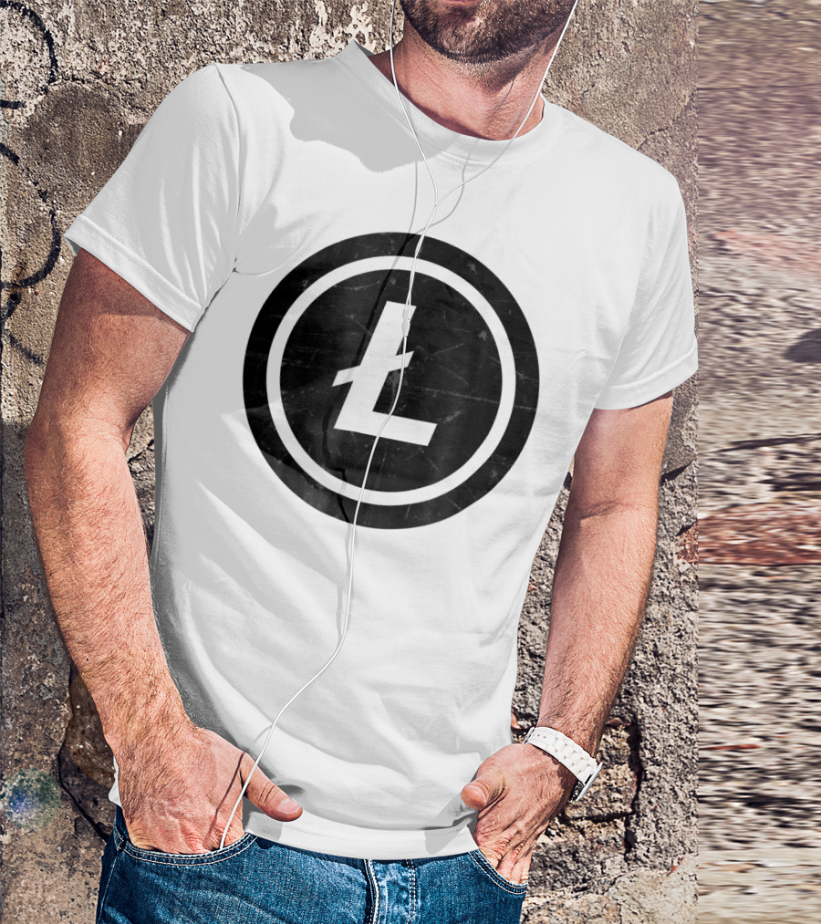 Cryptocurrency Litecoin Grunge T-Shirt