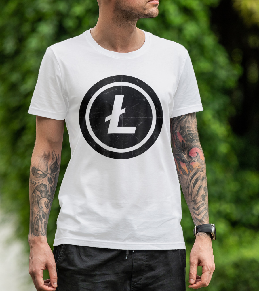 Cryptocurrency Litecoin Grunge T-Shirt