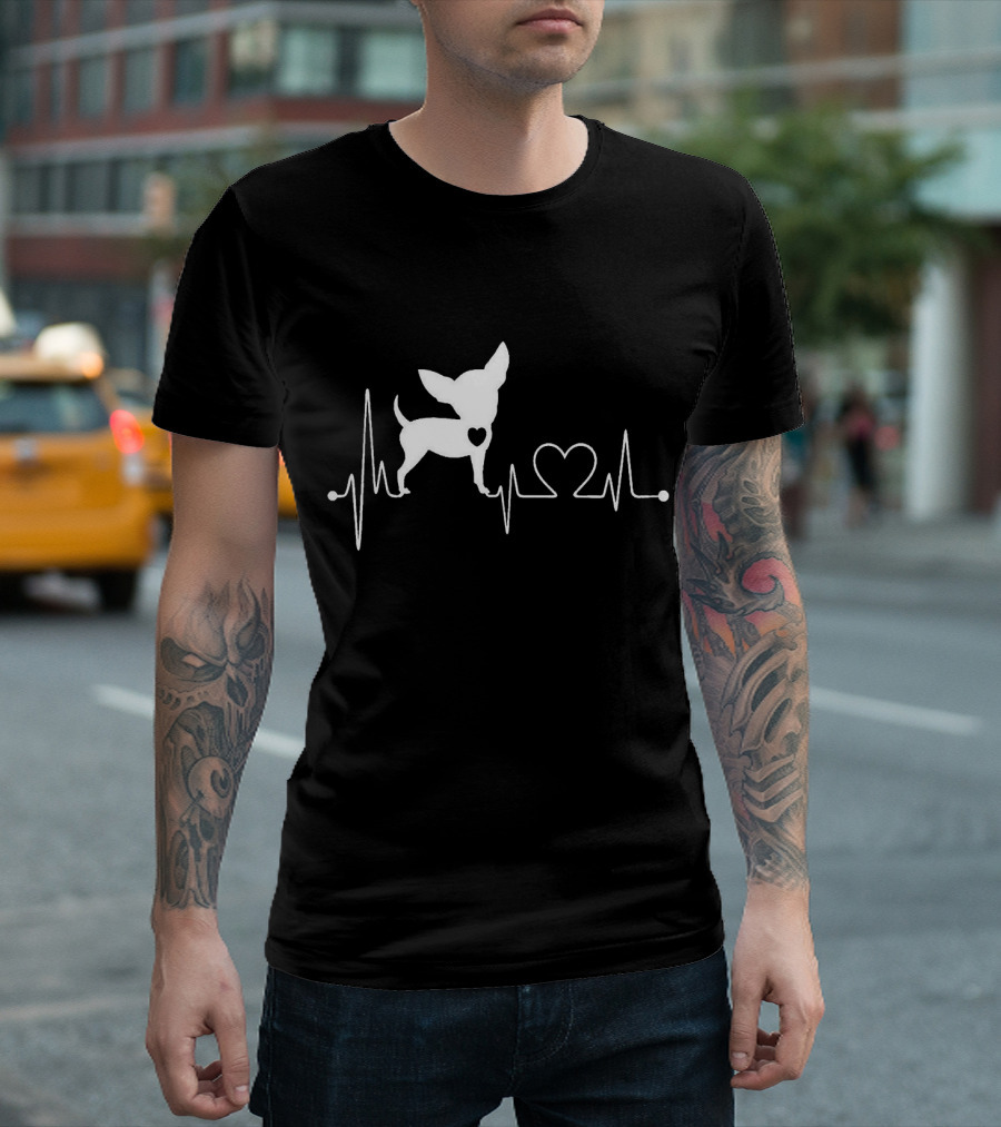 Chihuahua Heartbeat with Heart T-Shirt