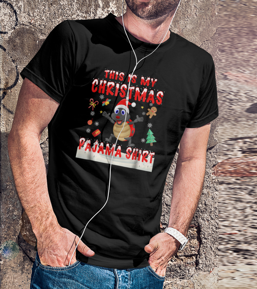 This Is My Christmas Pajama Shirt Cute Ladybug T-Shirt