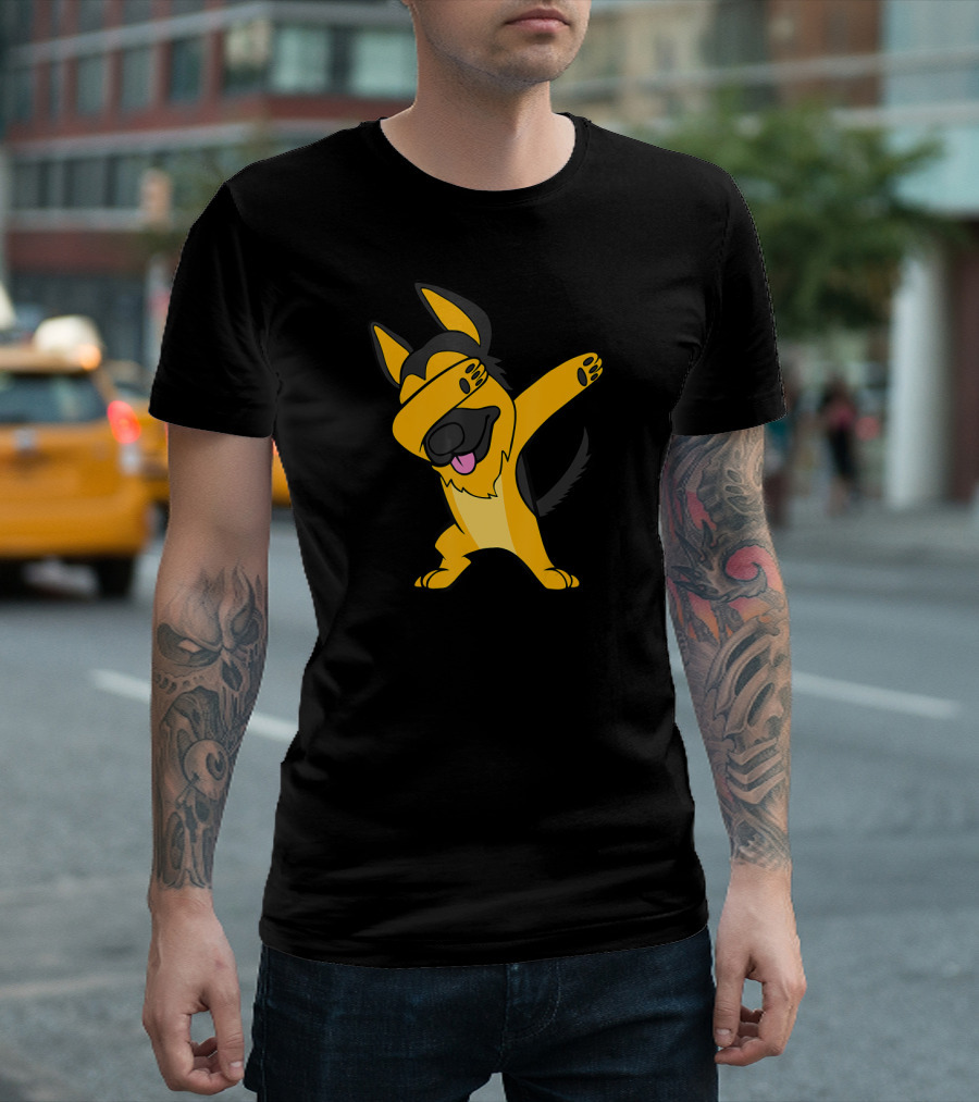 Dabbing German Shepherd Hip Hop Dance Pose T-Shirt