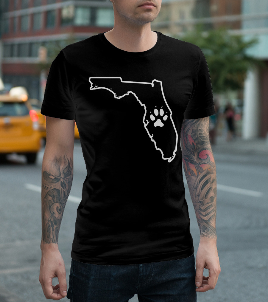 Dog Rescue Mom Florida Paw Print Little Dog Rescue T-Shirt