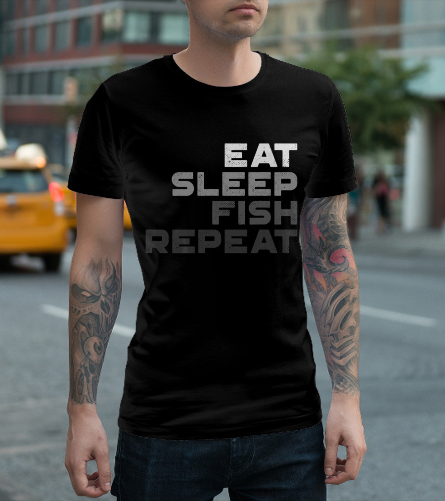 Eat Sleep Fish Repeat Fishing Cycle T-Shirt