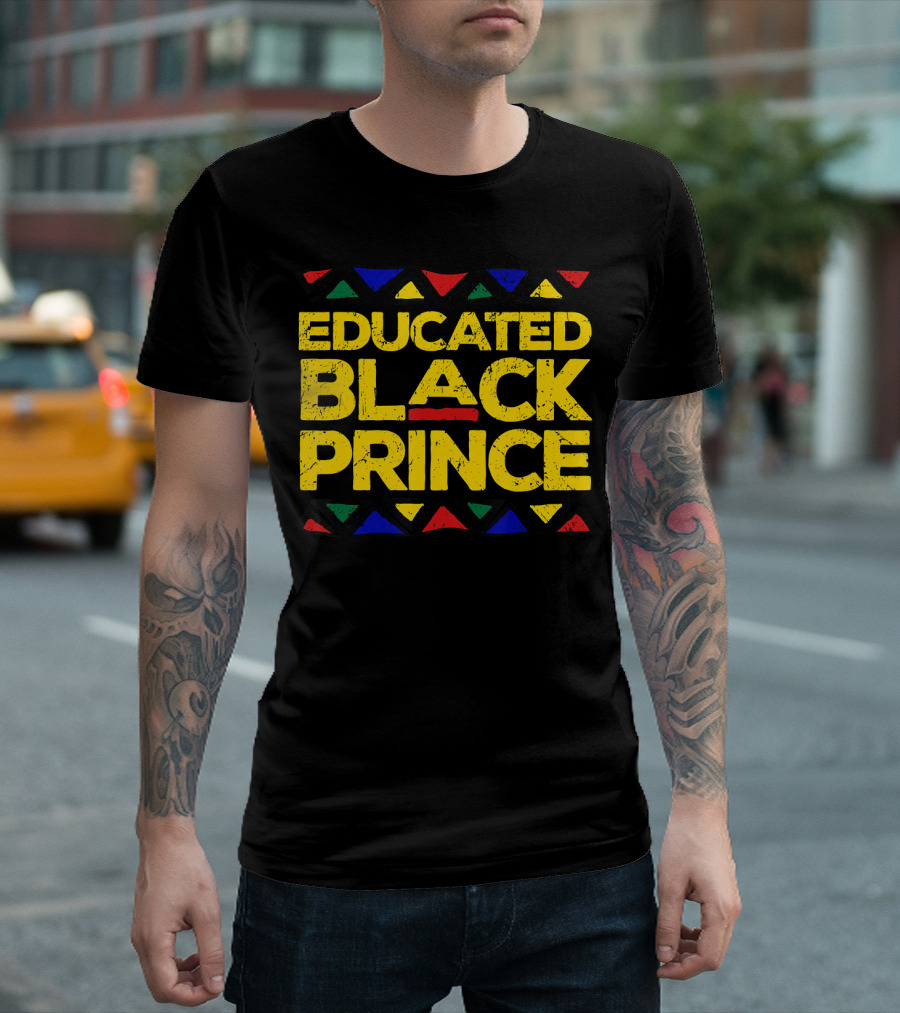 Educated Black Prince African Patterns Panthers T-Shirt