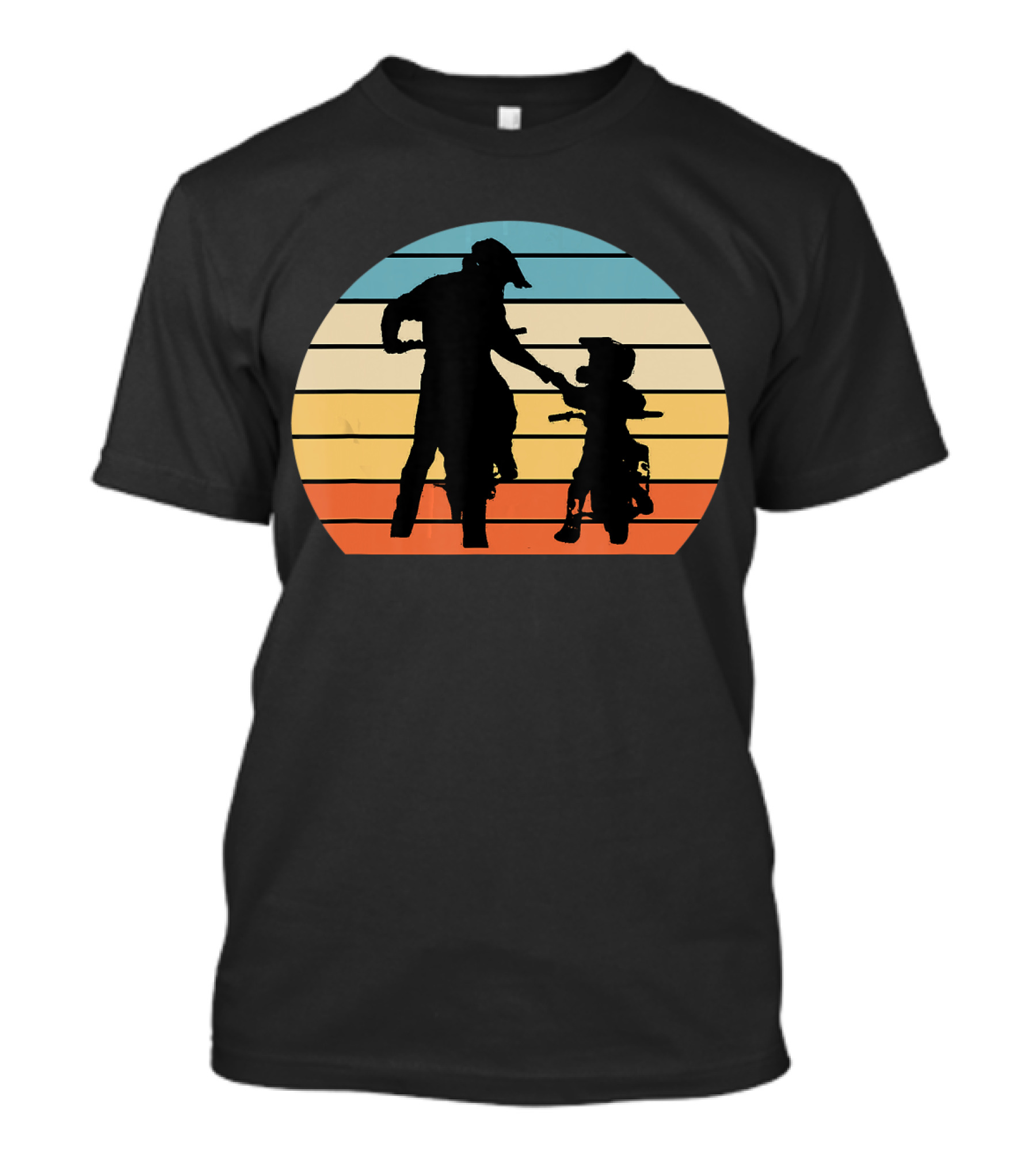 Father And Son Braaap Motocross Off Roading Sunset T-Shirt
