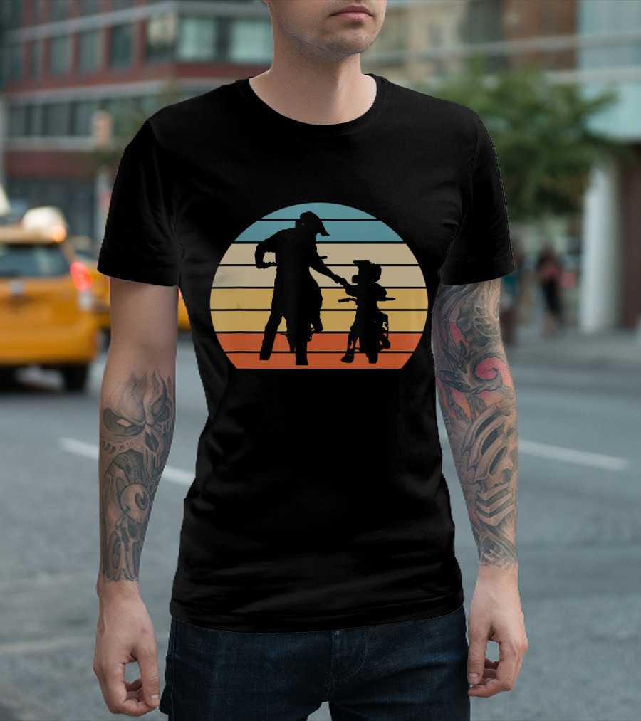Father And Son Braaap Motocross Off Roading Sunset T-Shirt