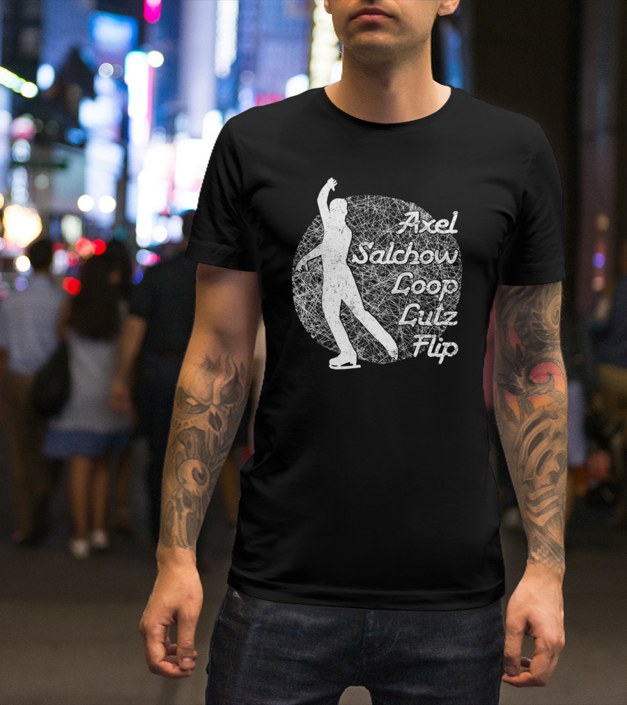 Axel Salchow Loop Lutz Flip Figure Skating Jumps Spins T-Shirt