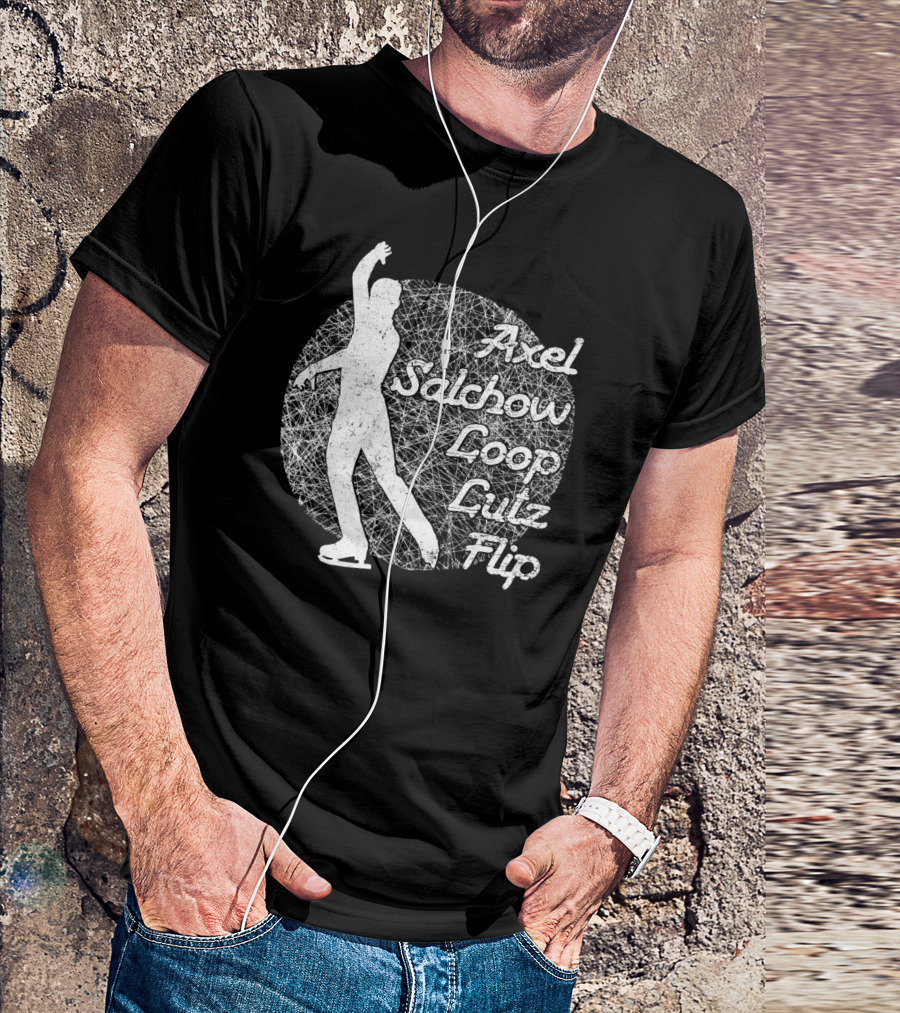 Axel Salchow Loop Lutz Flip Figure Skating Jumps Spins T-Shirt
