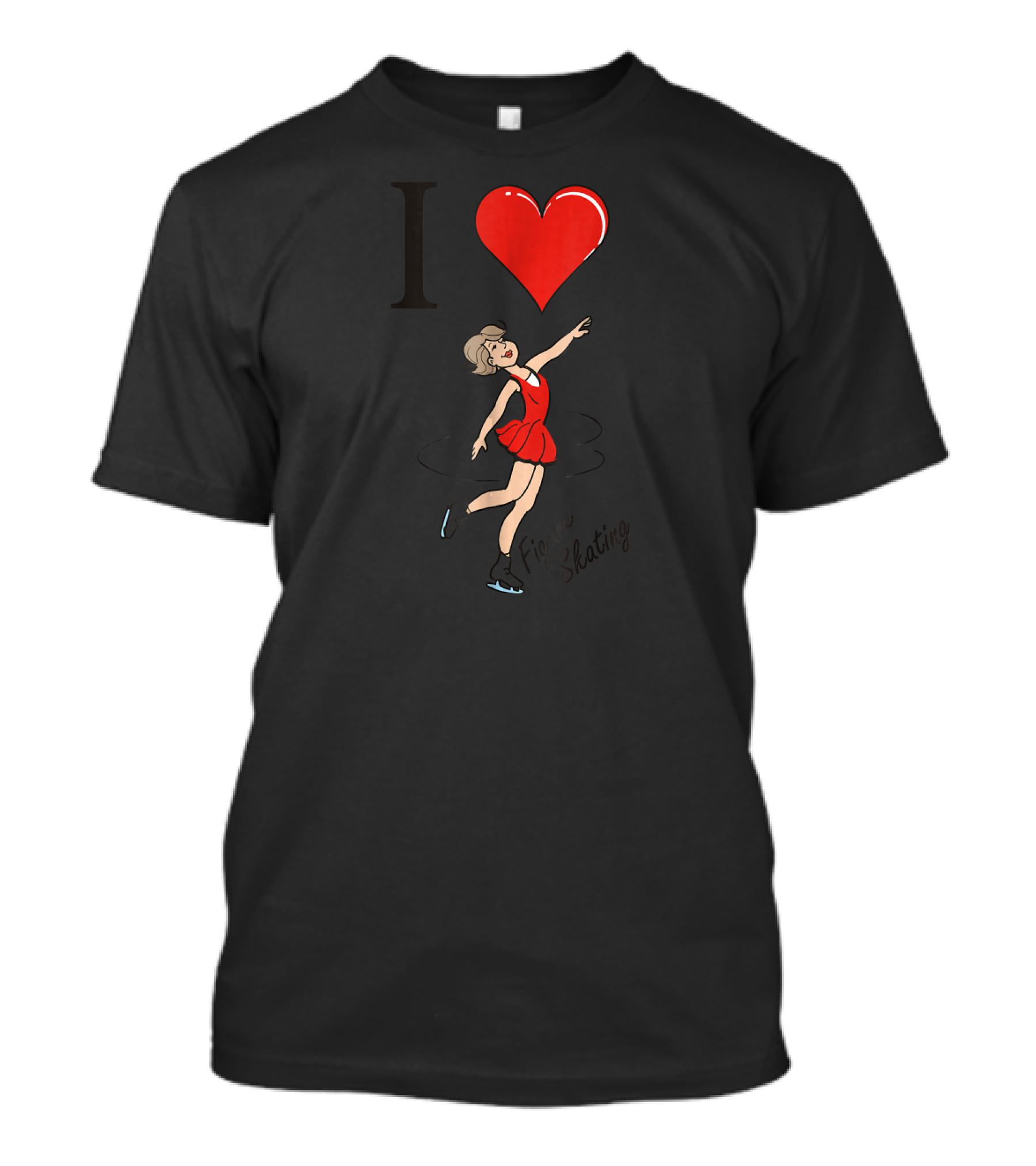 I Love Figure Skating Girls T-Shirt