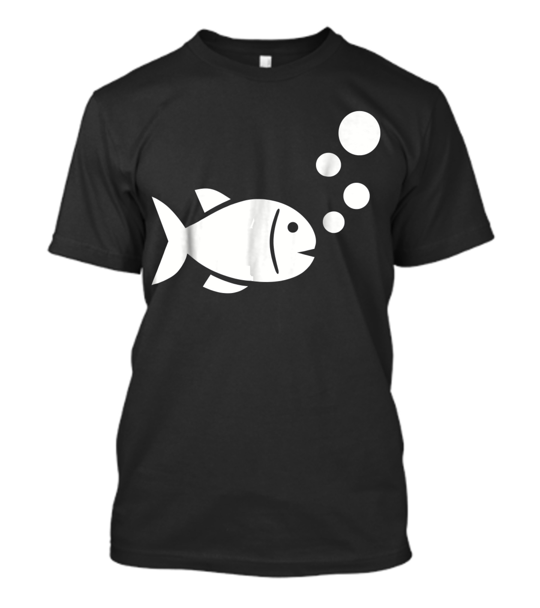 Fish Bubbles Icon With Circles T-Shirt