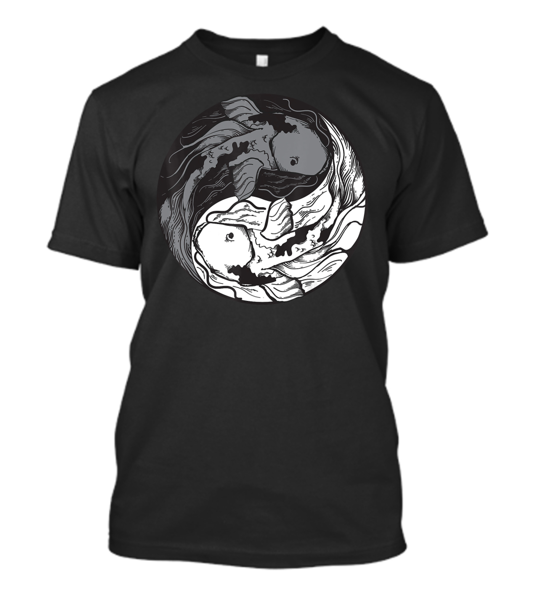 Fish Yin Yang Symbol For All Birthdays T-Shirt