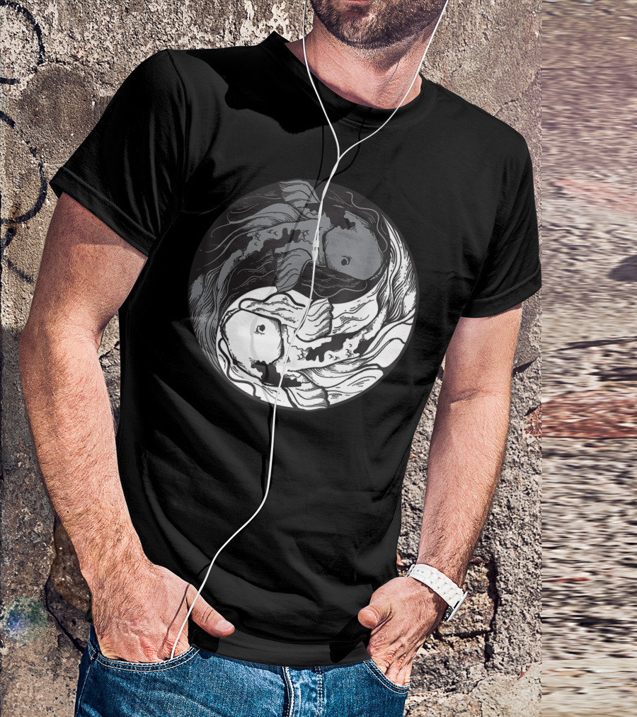 Fish Yin Yang Symbol For All Birthdays T-Shirt