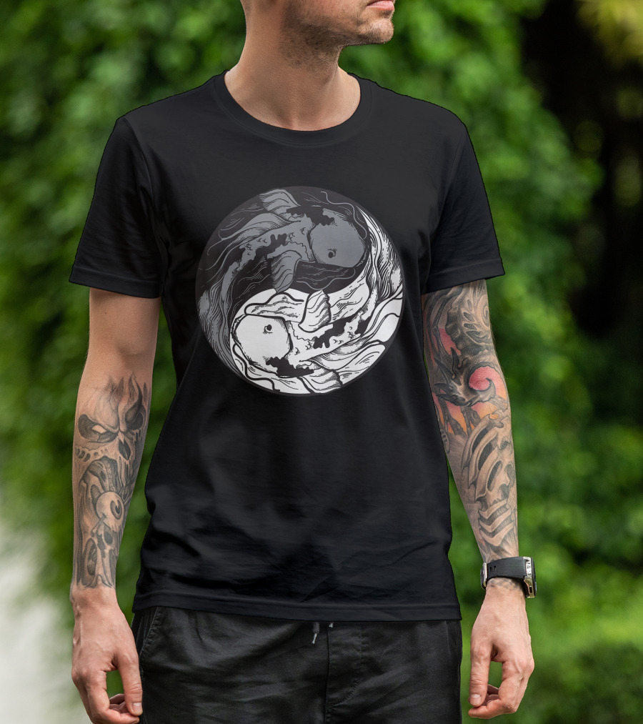 Fish Yin Yang Symbol For All Birthdays T-Shirt
