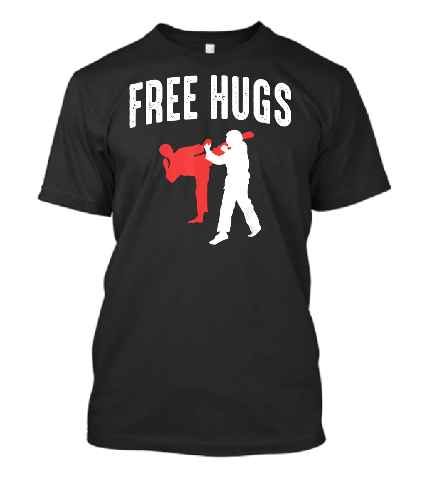 Free Hugs Taekwondo Martial Arts Humor With Sparring T-Shirt