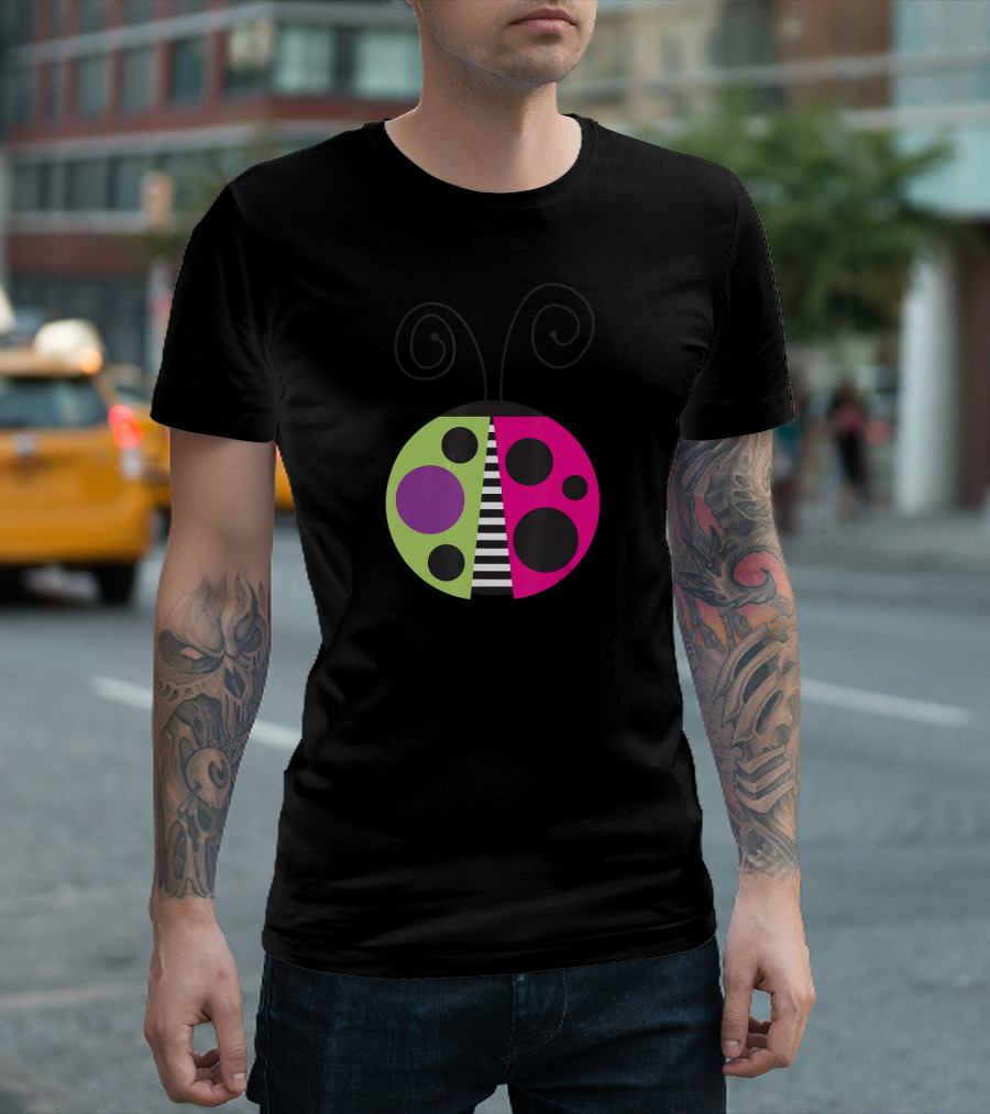 Funky Ladybug Neon Pop T-Shirt