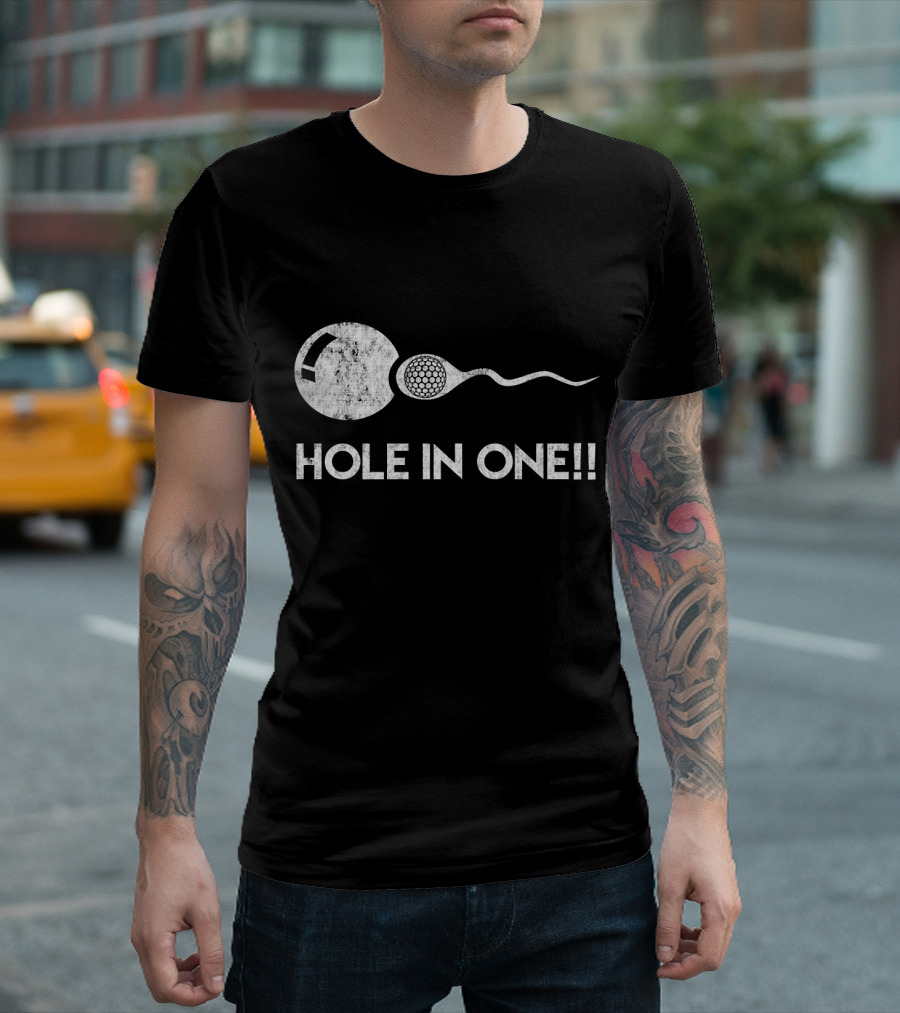 Funny Expectant Father Golf Sports Hole In One T-Shirt