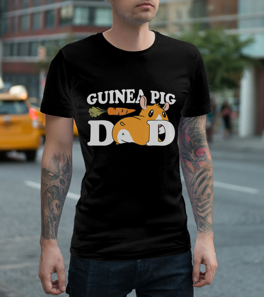 Guinea Pig Dad Carrot Humor T-Shirt