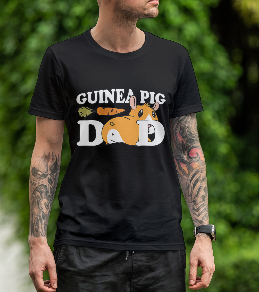 Guinea Pig Dad Carrot Humor T-Shirt