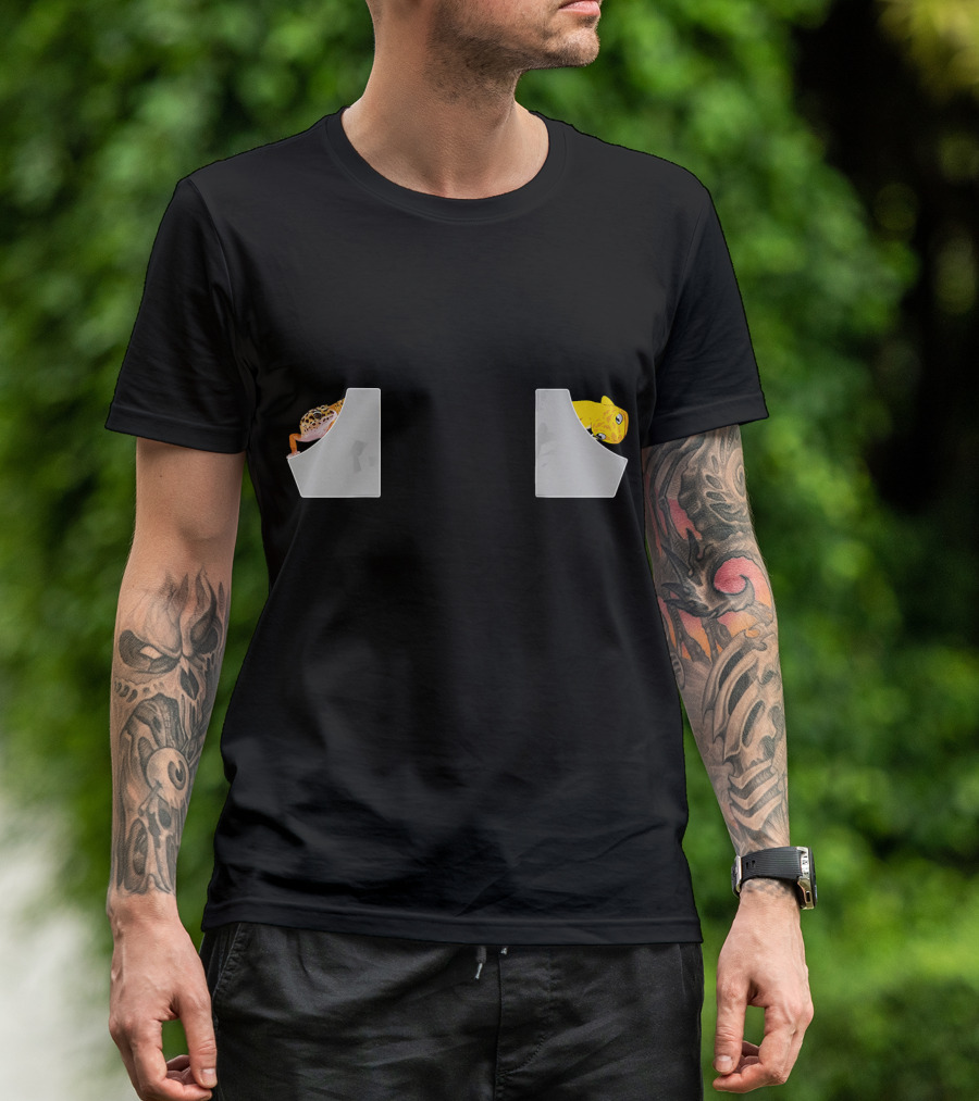 Funny Leopard Gecko With Cute Pocket T-Shirt