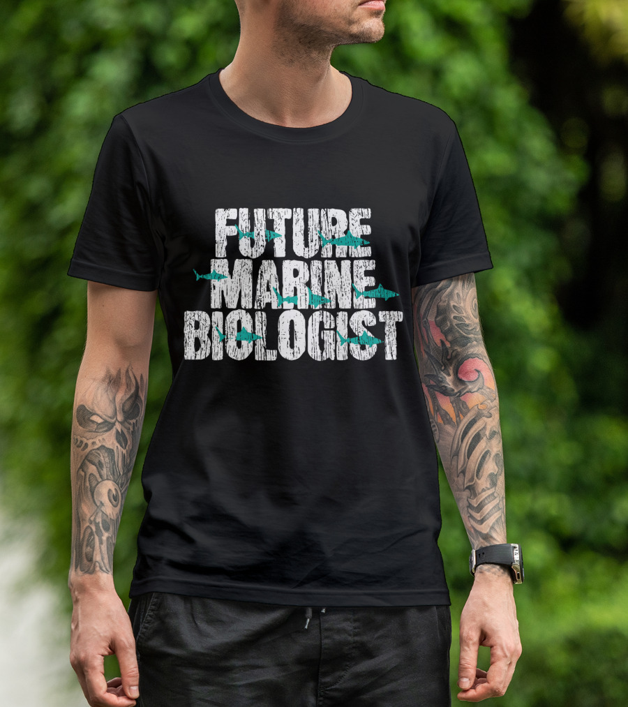 Future Marine Biologist Biology With Sharks T-Shirt
