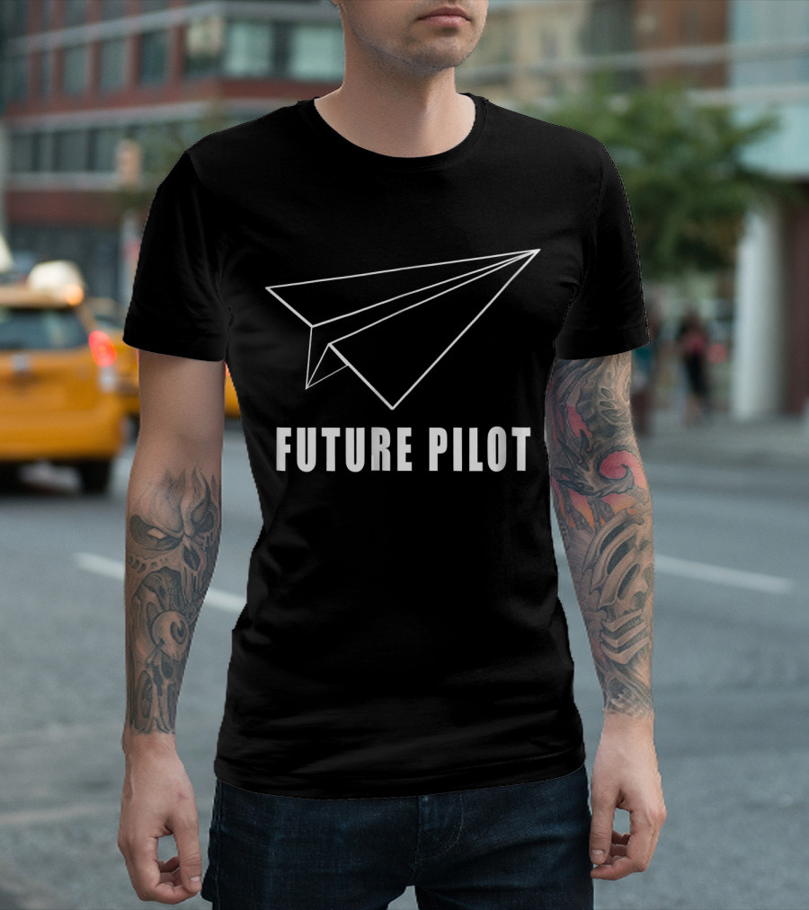 FUTURE PILOT PAPER AIRPLANE DESIGN STUDENT PILOT PAPE T-Shirt