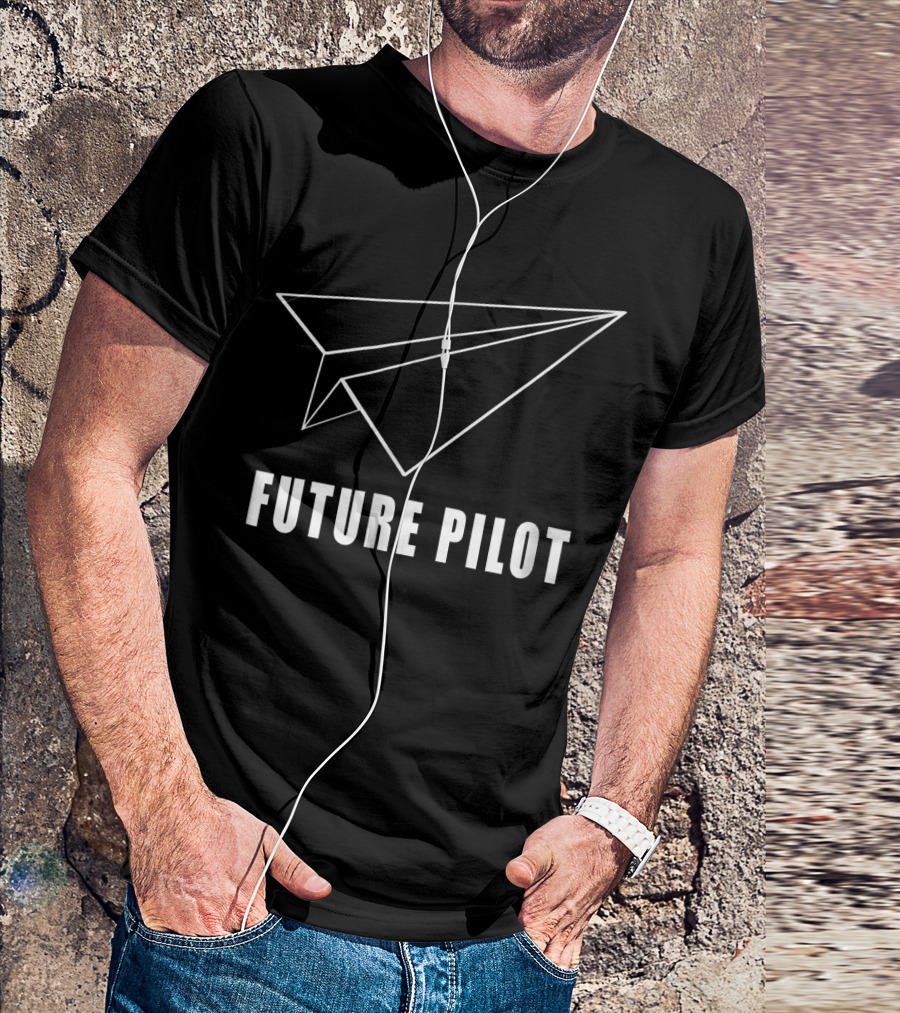 FUTURE PILOT PAPER AIRPLANE DESIGN STUDENT PILOT PAPE T-Shirt
