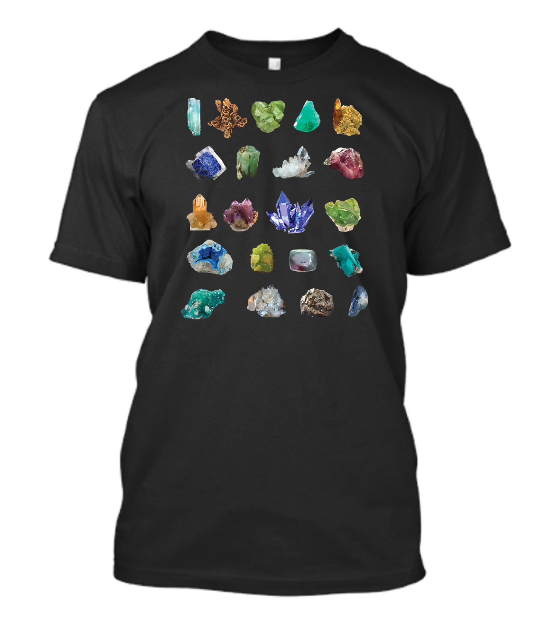 Gems Minerals Crystal Rock Collection Variety T-Shirt