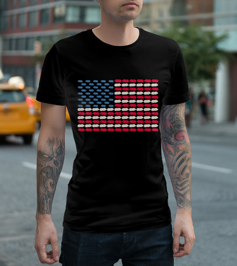 Guinea Pig USA Flag Cavy American T-Shirt