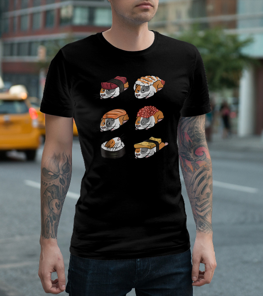 Guinea Pig Nigiri Sushi Funny Pet Humor T-Shirt