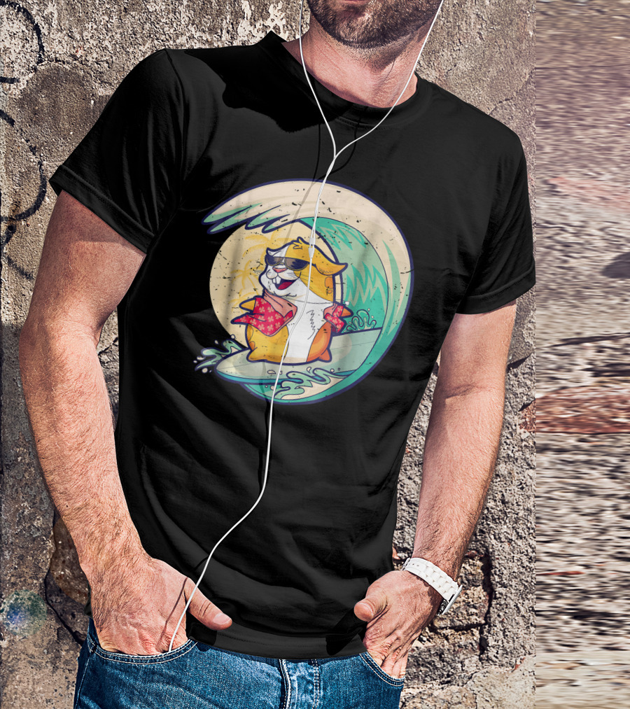 Guinea Pig Surfing Wave Cool T-Shirt