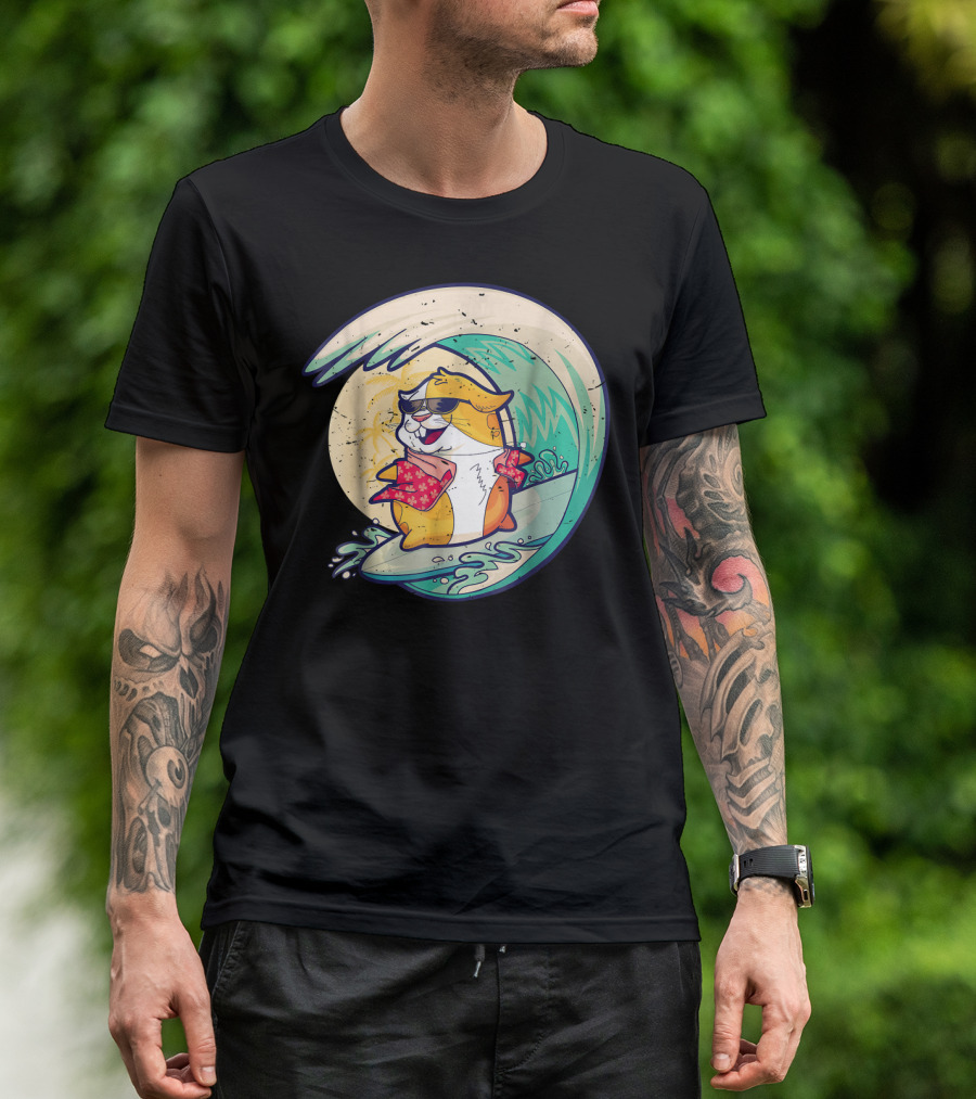 Guinea Pig Surfing Wave Cool T-Shirt