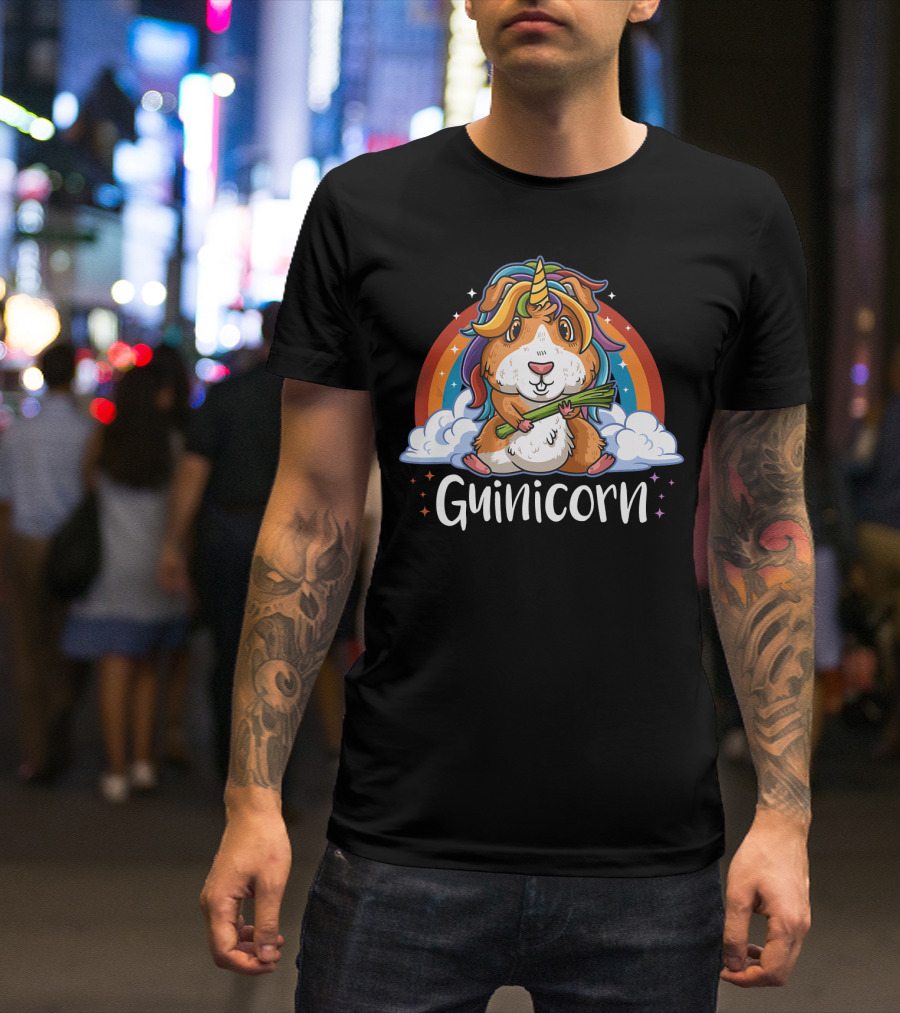 Guinicorn Guinea Pig Unicorn Rainbow Magic T-Shirt
