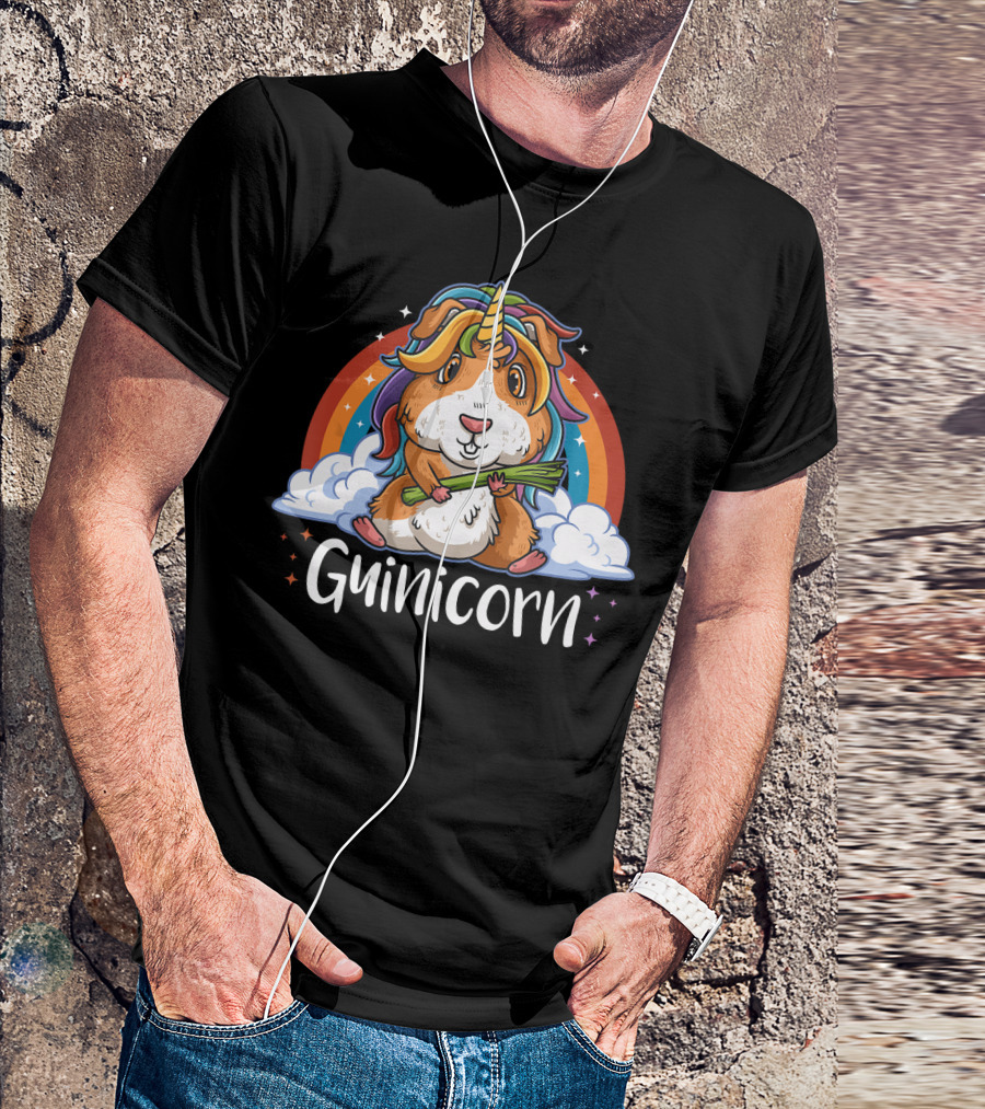 Guinicorn Guinea Pig Unicorn Rainbow Magic T-Shirt