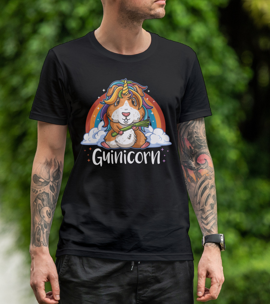 Guinicorn Guinea Pig Unicorn Rainbow Magic T-Shirt