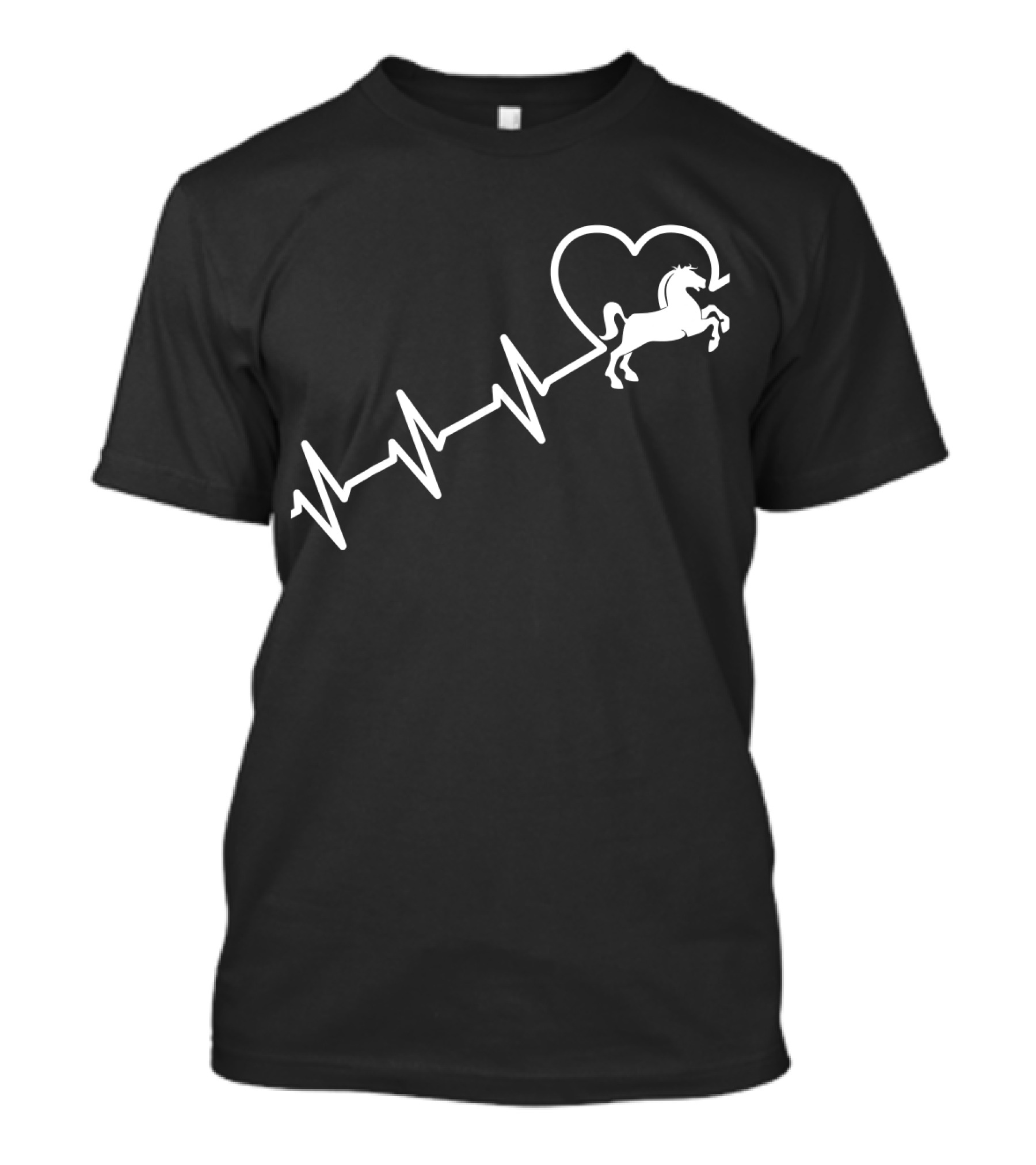 HEARTBEAT HORSE EKG Pulse For Horseback Riding Enthusiasts T-Shirt