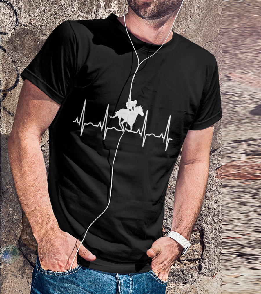 Heartbeat Horse Racing Pulse T-Shirt