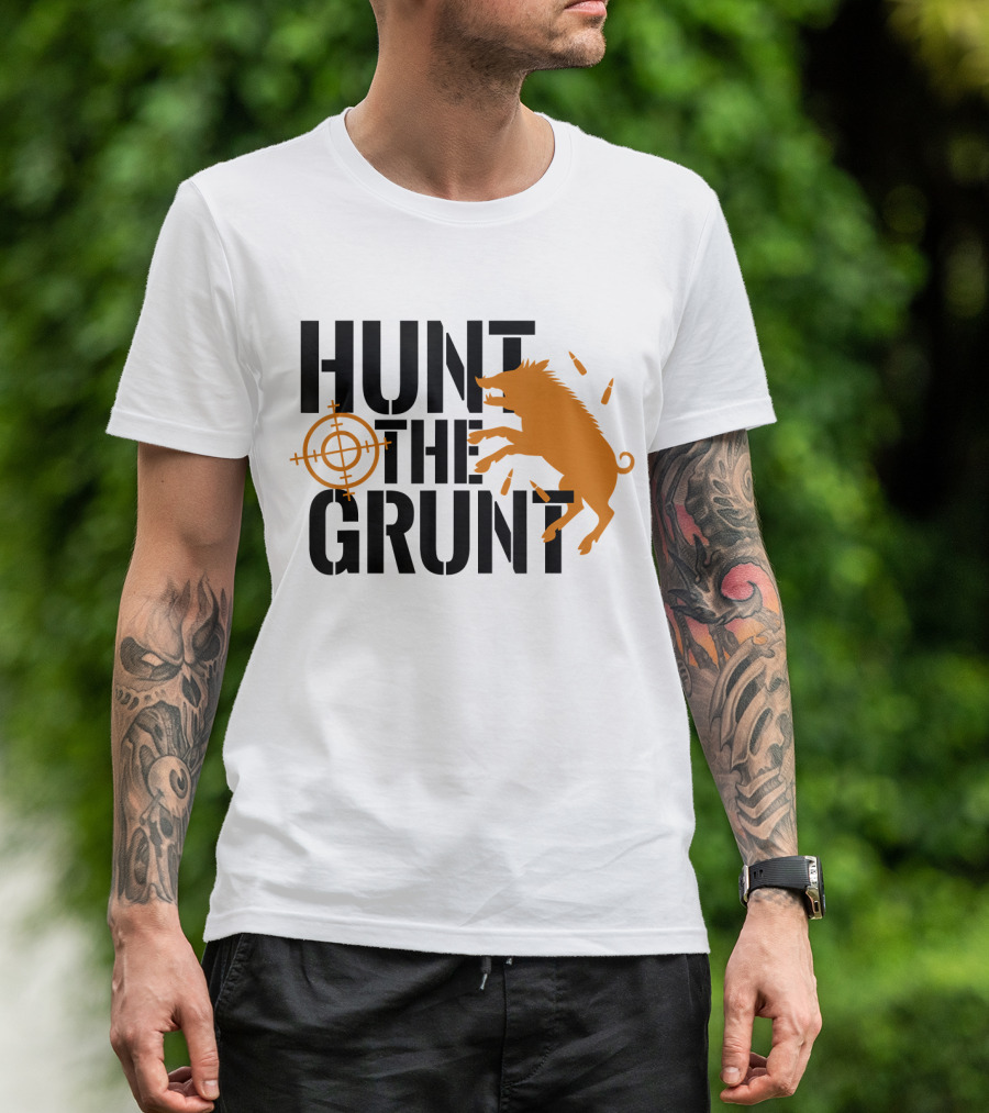 Hunt The Grunt Boar With Target And Bullets T-Shirt
