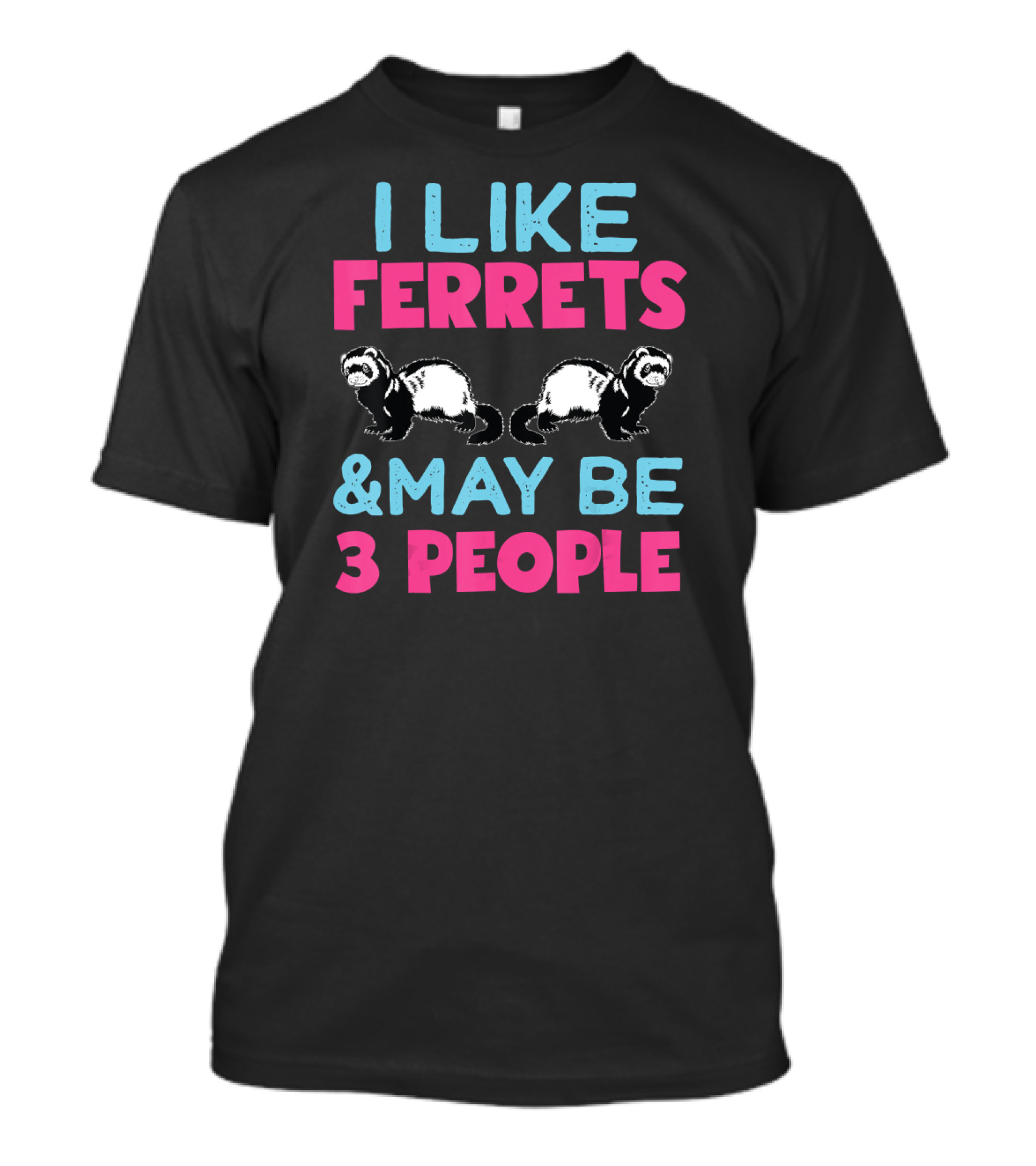 I Like Ferrets And May Be 3 People T-Shirt