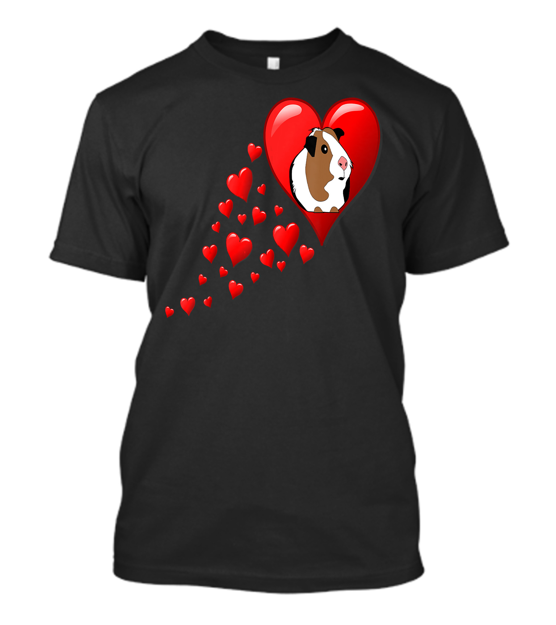 I Love My Guinea Pig Hearts Domestic Red Heart T-Shirt
