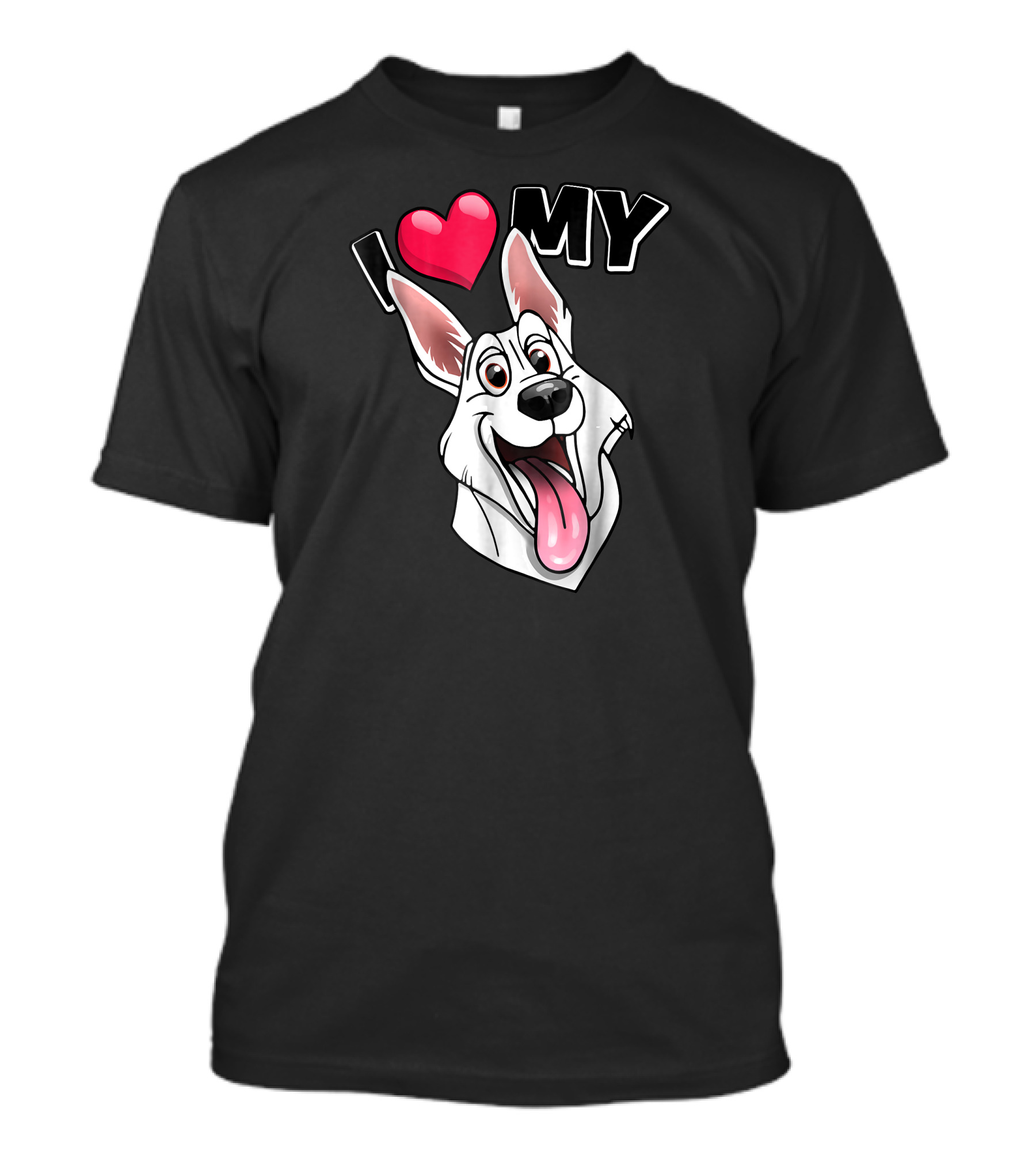 I Love My White German Shepherd Dog Heart T-Shirt