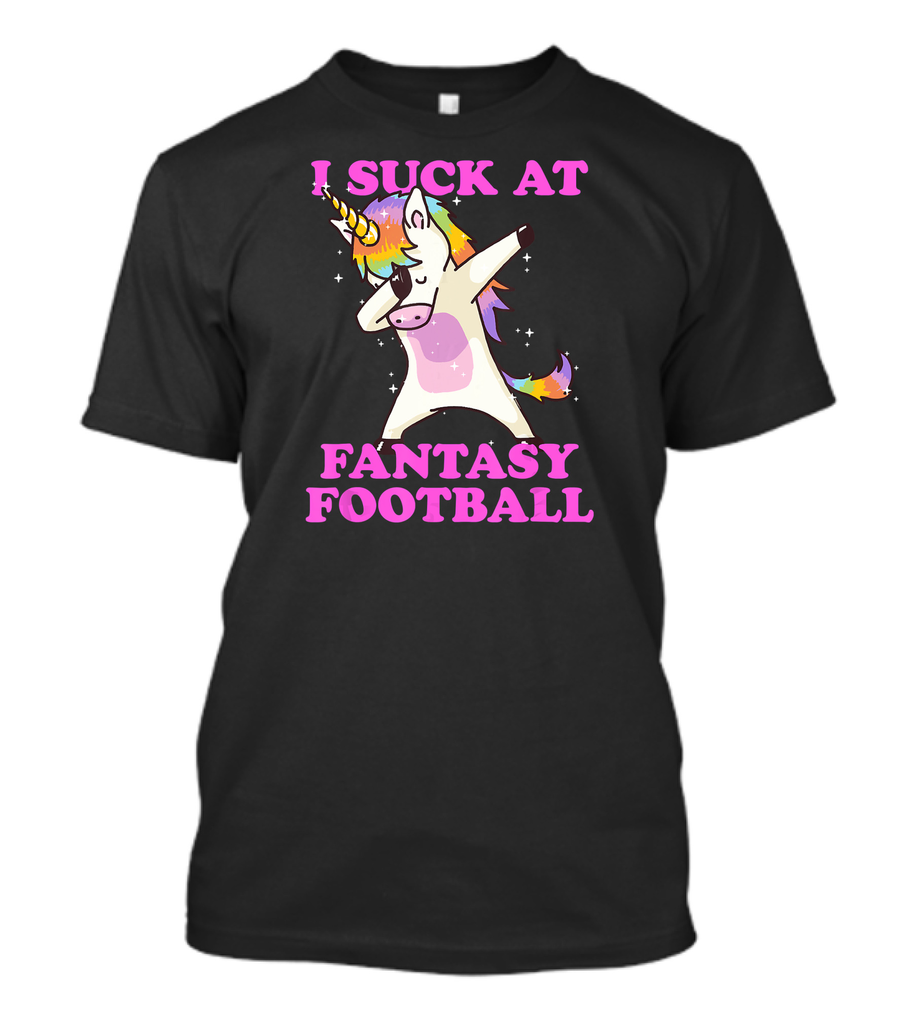 I Suck At Fantasy Football Unicorn Dabbing T-Shirt