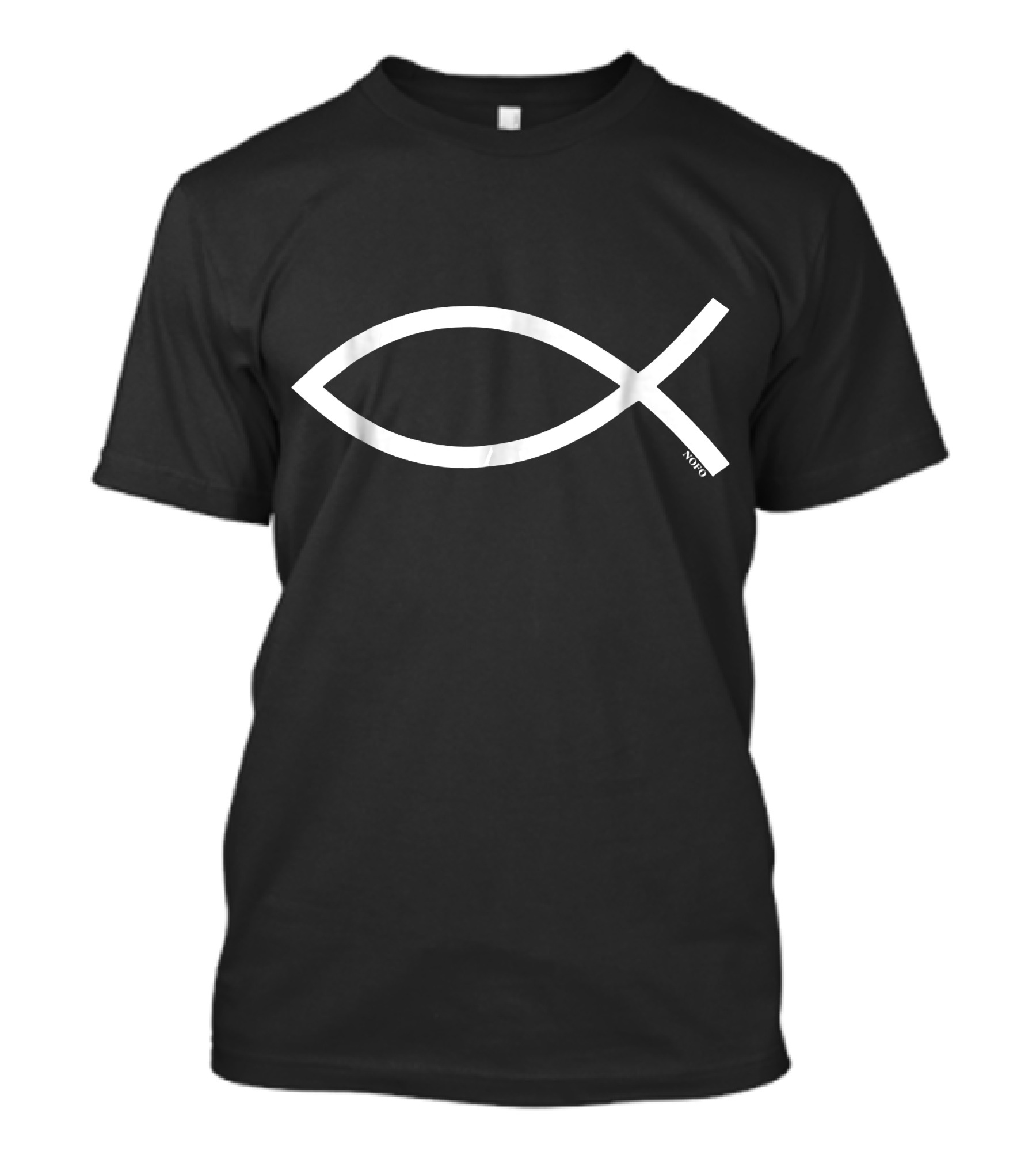 Ichthys Ichthus Christian Fish Symbol With Jesu ANNO Text T-Shirt