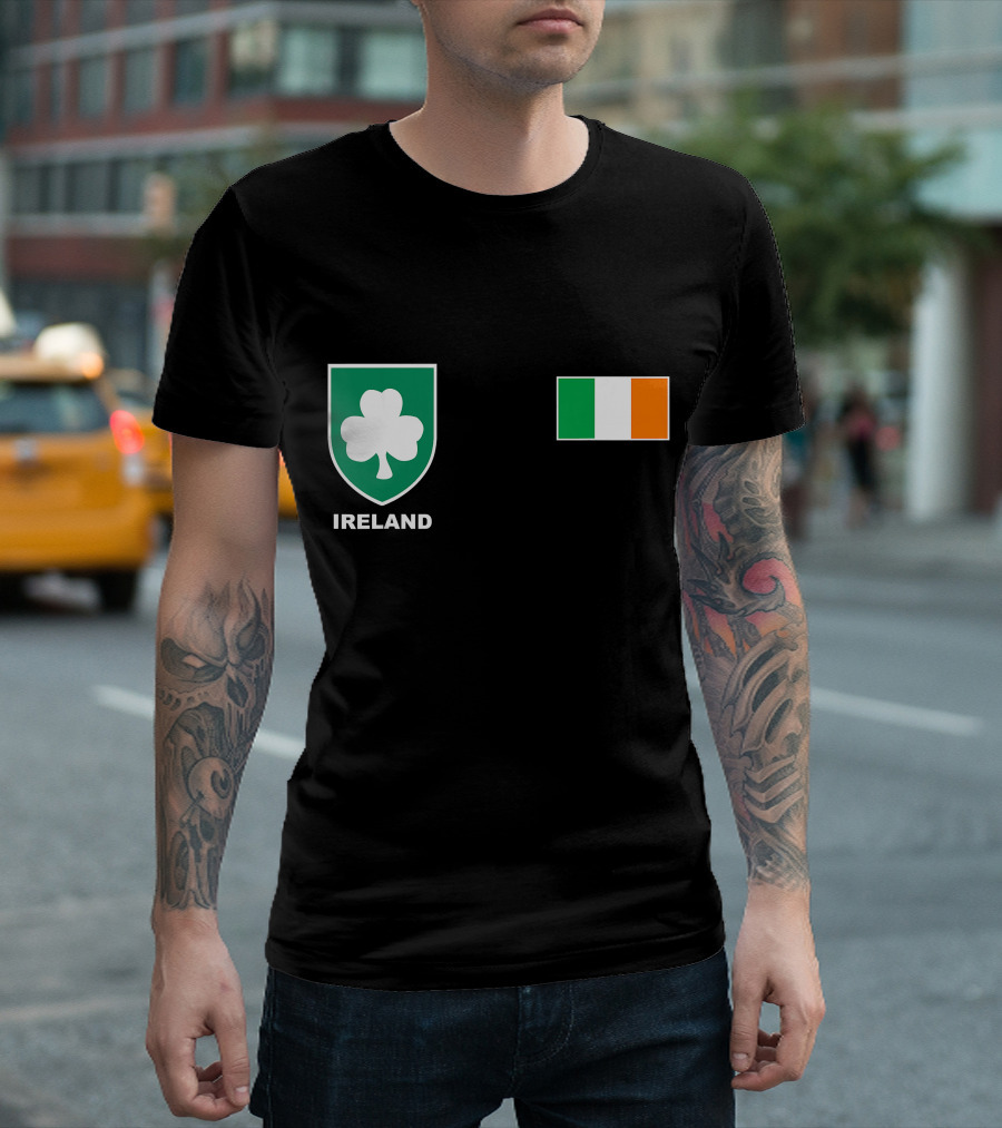 Ireland Irish Football Soccer Jersey Shamrock Flag T-Shirt